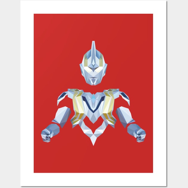 Ultraman Trigger Strong Type (Low Poly Art) Wall Art by The Toku Verse